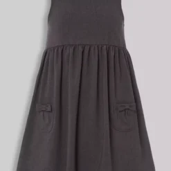 Grey Bow Pocket Pinafore Dress 7 Years -Chic Elixir Sales Store tuc133659280 Grey R Z001A