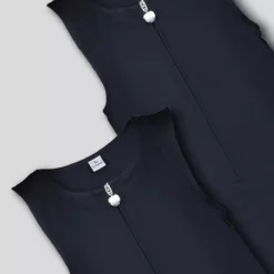 Navy Zip Front Pleated Pinafore Dress 2 Pack - 4 Years 6 Navy Zip Front Pleated Pinafore Dress 2 Pack - 4 Years -Chic Elixir Sales Store tuc135108828 Navy R Z002A