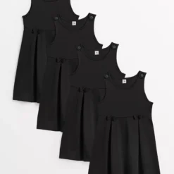Black Pleated Pinafore Dress 4 Pack 7 Years -Chic Elixir Sales Store tuc138596222 Black R Z001A 1