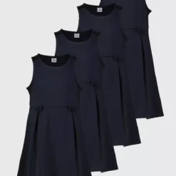Navy Pleated Pinafore Dress 4 Pack 5 Years -Chic Elixir Sales Store tuc138596652 Navy R Z001A 3