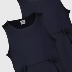 Navy Pleated Pinafore Dress 4 Pack 8 Years