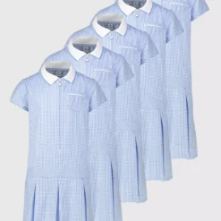 Blue Sporty Gingham Dress 5 Pack - 4 Years -Chic Elixir Sales Store tuc140046457 Blue R Z001A