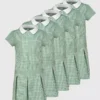 Green Sporty Gingham Dress 5 Pack - 10 Years -Chic Elixir Sales Store tuc140046561 Green R Z001A