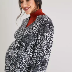 MATERNITY Monochrome Print Wrap Dress - 16 -Chic Elixir Sales Store tuc140494356 Mono R Z002A