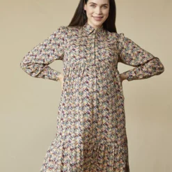 MATERNITY Pink Ditsy Shirt Dress - 18 -Chic Elixir Sales Store tuc141249521 Multi20Coloured R Z001A