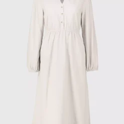 Ecru Cord Shirt Dress - 14 -Chic Elixir Sales Store tuc141628678 Natural R Z003A