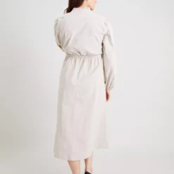 Ecru Cord Shirt Dress - 16