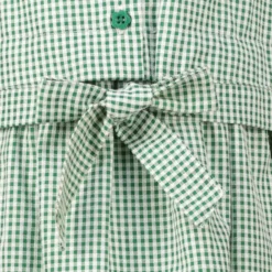 Green Gingham Tie Front School Dress 4 Years -Chic Elixir Sales Store tuc141661195 Green R Z002A