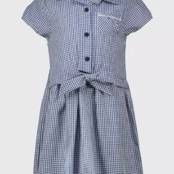 Navy Gingham Tie Front Dress 3 Years -Chic Elixir Sales Store tuc141661355 Navy R Z001A