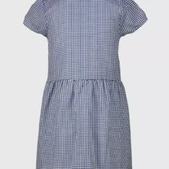 Navy Gingham Tie Front Dress 3 Years