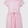 Pink Gingham Tie Front Dress 6 Years -Chic Elixir Sales Store tuc141661566 Pink R Z001A