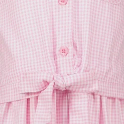 Pink Gingham Tie Front Dress 6 Years -Chic Elixir Sales Store tuc141661566 Pink R Z002A