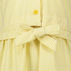 Yellow Gingham Tie Front Dress - 6 Years