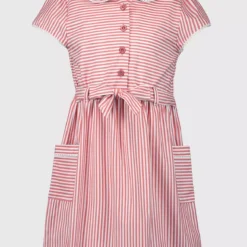 Red Stripe School Dress 10 Years