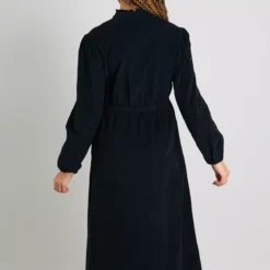 Black Cord Shirt Dress - 16
