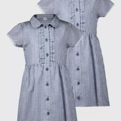Navy Gingham Classic Dress 2 Pack 8 Years -Chic Elixir Sales Store tuc141667407 Navy R Z001A 7