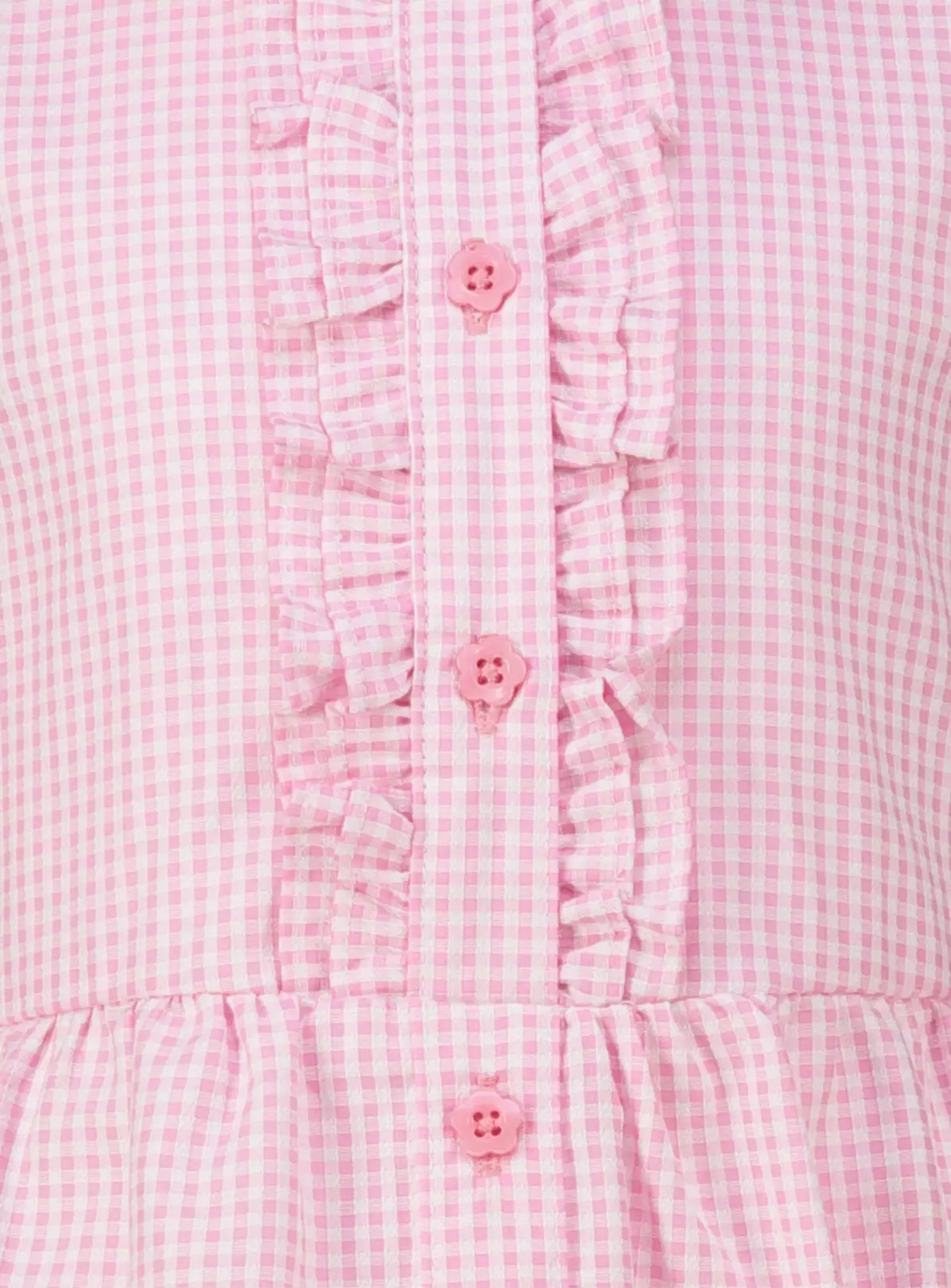 Pink Gingham Ruffle School Dress 2 Pack 9 Years 5 Pink Gingham Ruffle School Dress 2 Pack 9 Years - Image 3