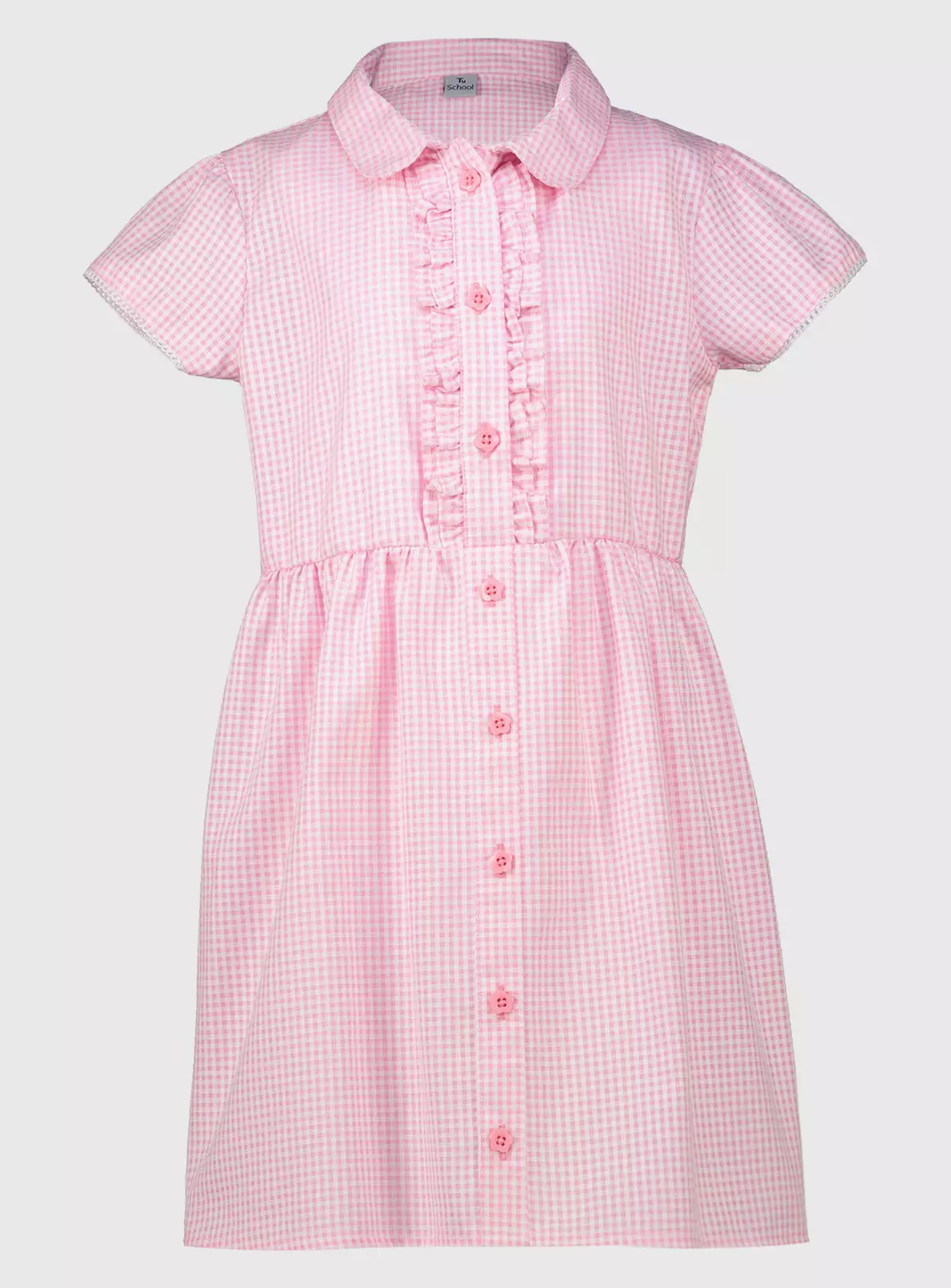 Pink Generous Fit Gingham Plus Fit School Dress 3 Years 3 Pink Generous Fit Gingham Plus Fit School Dress 3 Years