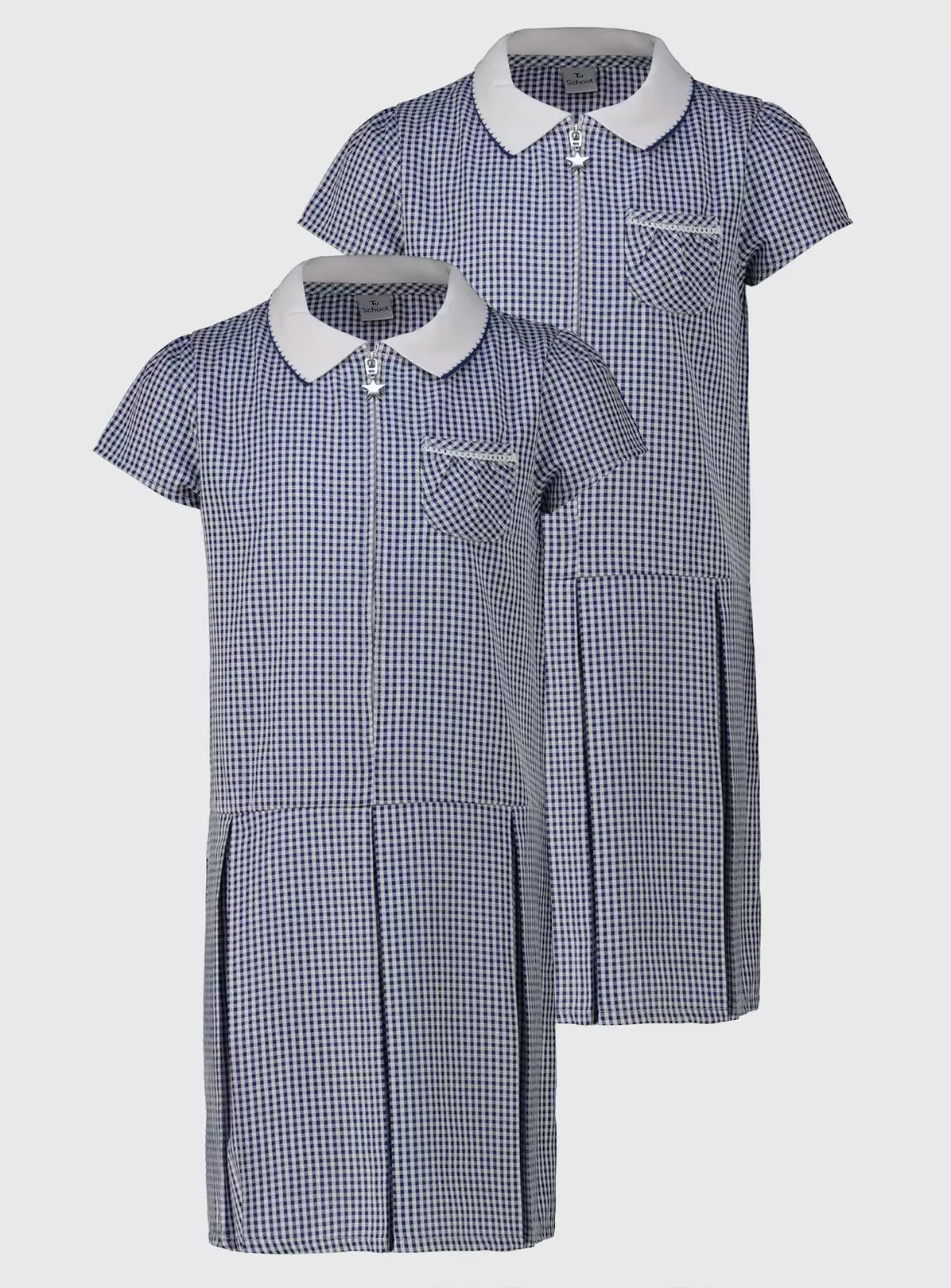 Navy Sporty Gingham Dress 2 Pack 3 Years 4 Navy Sporty Gingham Dress 2 Pack 3 Years - Image 2