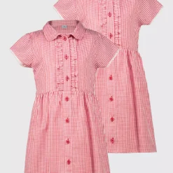 Red Gingham Classic Dress 2 Pack 5 Years