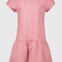 Red Sporty Gingham Dress 5 Years