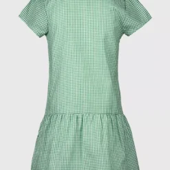 Green Sporty Gingham Dress 5 Years