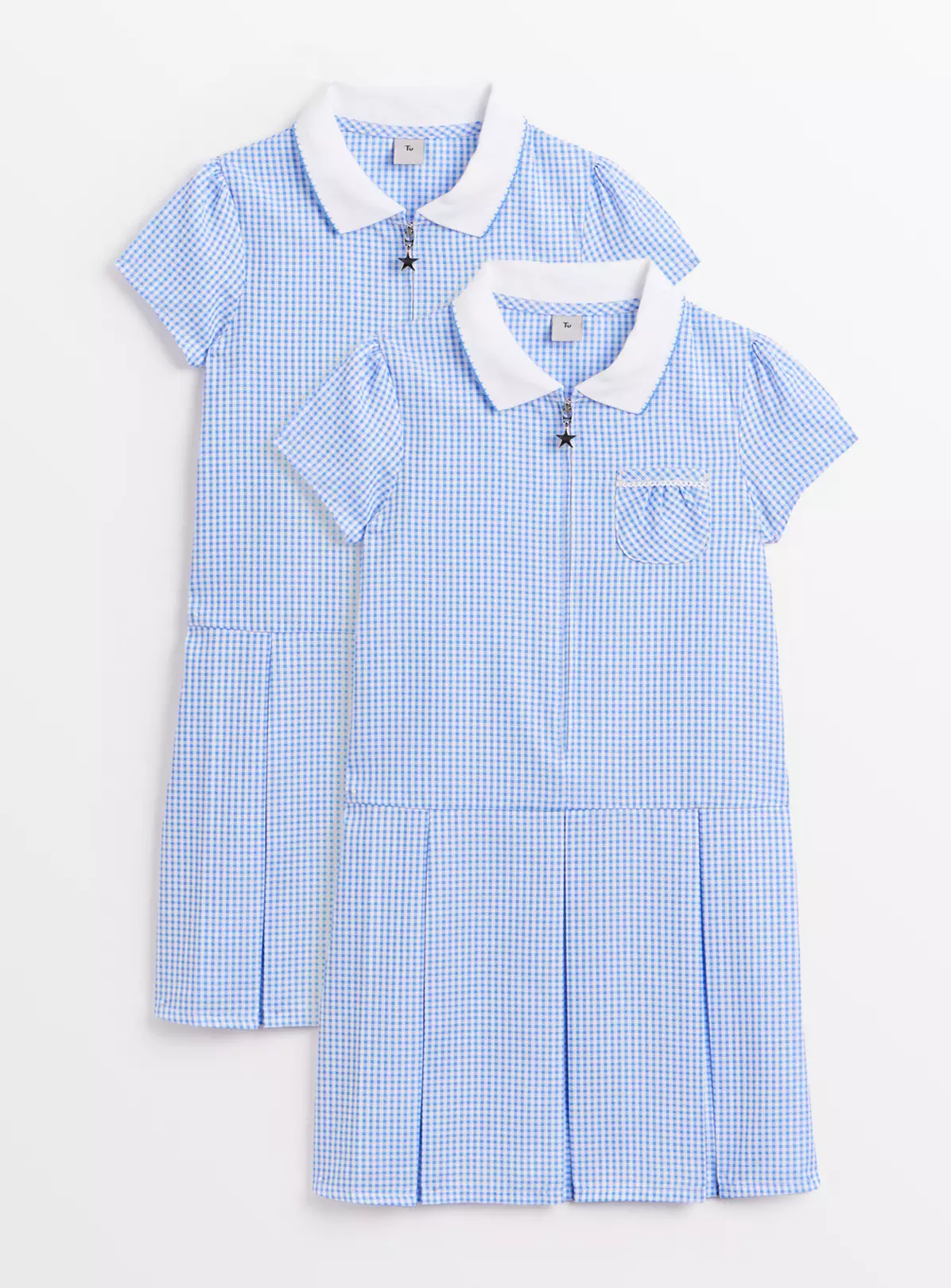 Blue Sporty Gingham Dress 2 Pack 12 Years 4 Blue Sporty Gingham Dress 2 Pack 12 Years - Image 2