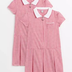 Red Sporty Gingham Dress 2 Pack 4 Years