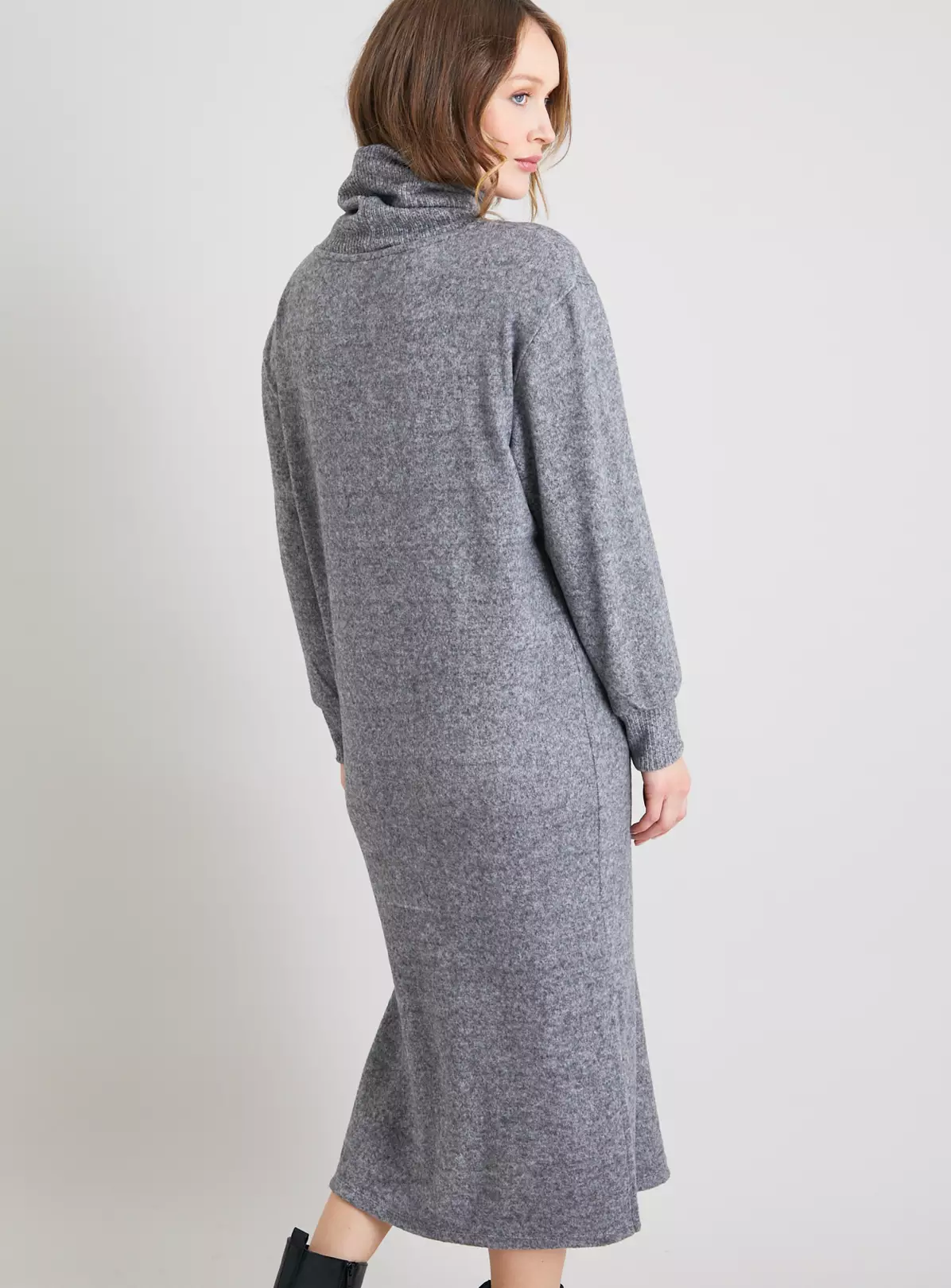 MATERNITY Grey Soft Touch Roll Neck Jumper Dress - 16 3 MATERNITY Grey Soft Touch Roll Neck Jumper Dress - 16