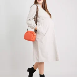 MATERNITY Stone Corduroy Shirt Dress - 18