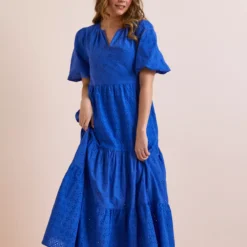 Everbelle Broderie Maxi Dress 6 -Chic Elixir Sales Store tuc142228481 Blue R Z001A