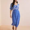 Everbelle Patchwork Dotty Floral Midi Dress 8 -Chic Elixir Sales Store tuc142229791 Multi20Coloured R Z001A