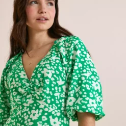 Everbelle Green Floral Tuck Sleeve Midaxi Dress 8 -Chic Elixir Sales Store tuc142230098 Multi20Coloured R Z003A