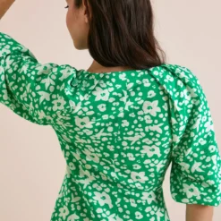 Everbelle Green Floral Tuck Sleeve Midaxi Dress 8 -Chic Elixir Sales Store tuc142230098 Multi20Coloured R Z004A