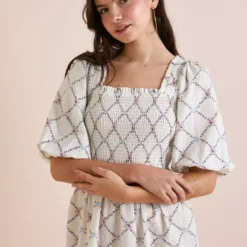 Everbelle Floral Check Maxi Dress 18 -Chic Elixir Sales Store tuc142230750 White R Z002A