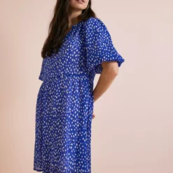 Everbelle Blue Dotty Plisse Mini Dress 6 -Chic Elixir Sales Store tuc142232632 Multi20Coloured R Z002A 1