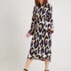 PETITE Leopard Print Midi Dress - 24 -Chic Elixir Sales Store tuc142461814 Purple R Z001A 1