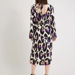 PETITE Leopard Print Midi Dress - 6 9 PETITE Leopard Print Midi Dress - 6 -Chic Elixir Sales Store tuc142461814 Purple R Z004A