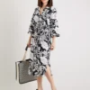 PETITE Mono Floral Shirt Dress - 24 -Chic Elixir Sales Store tuc142528361 Mono R Z001A