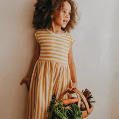 TURTLEDOVE LONDON Mustard Stripe Dress 3-4 Years -Chic Elixir Sales Store tuc142594254 Multi20Coloured R Z001A