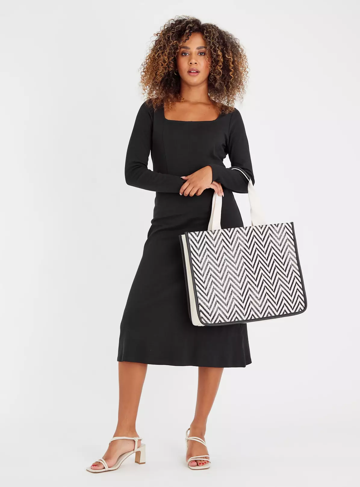 Black A Line Jersey Midi Dress 8 4 Black A Line Jersey Midi Dress 8 - Image 2