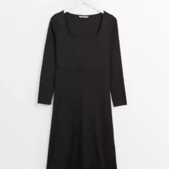 Black A Line Jersey Midi Dress 8 9 Black A Line Jersey Midi Dress 8 -Chic Elixir Sales Store tuc142596508 Black R Z003A