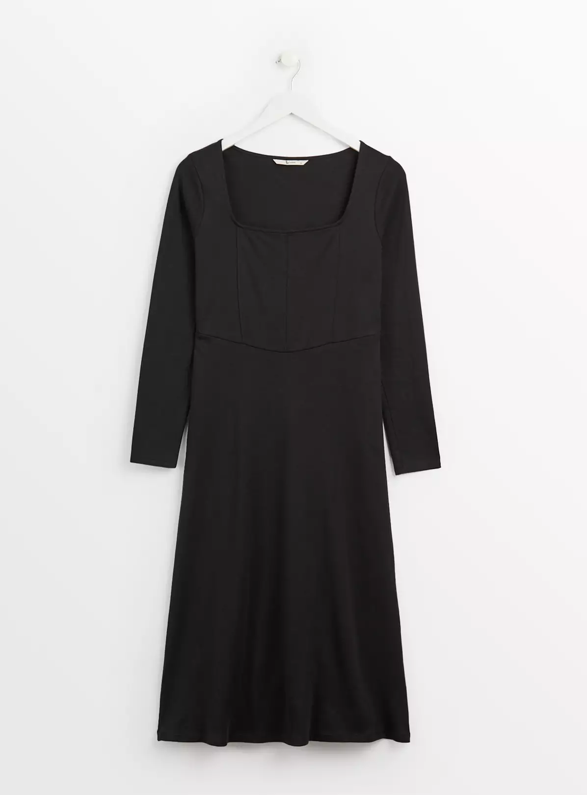 Black A Line Jersey Midi Dress 8 5 Black A Line Jersey Midi Dress 8 - Image 3