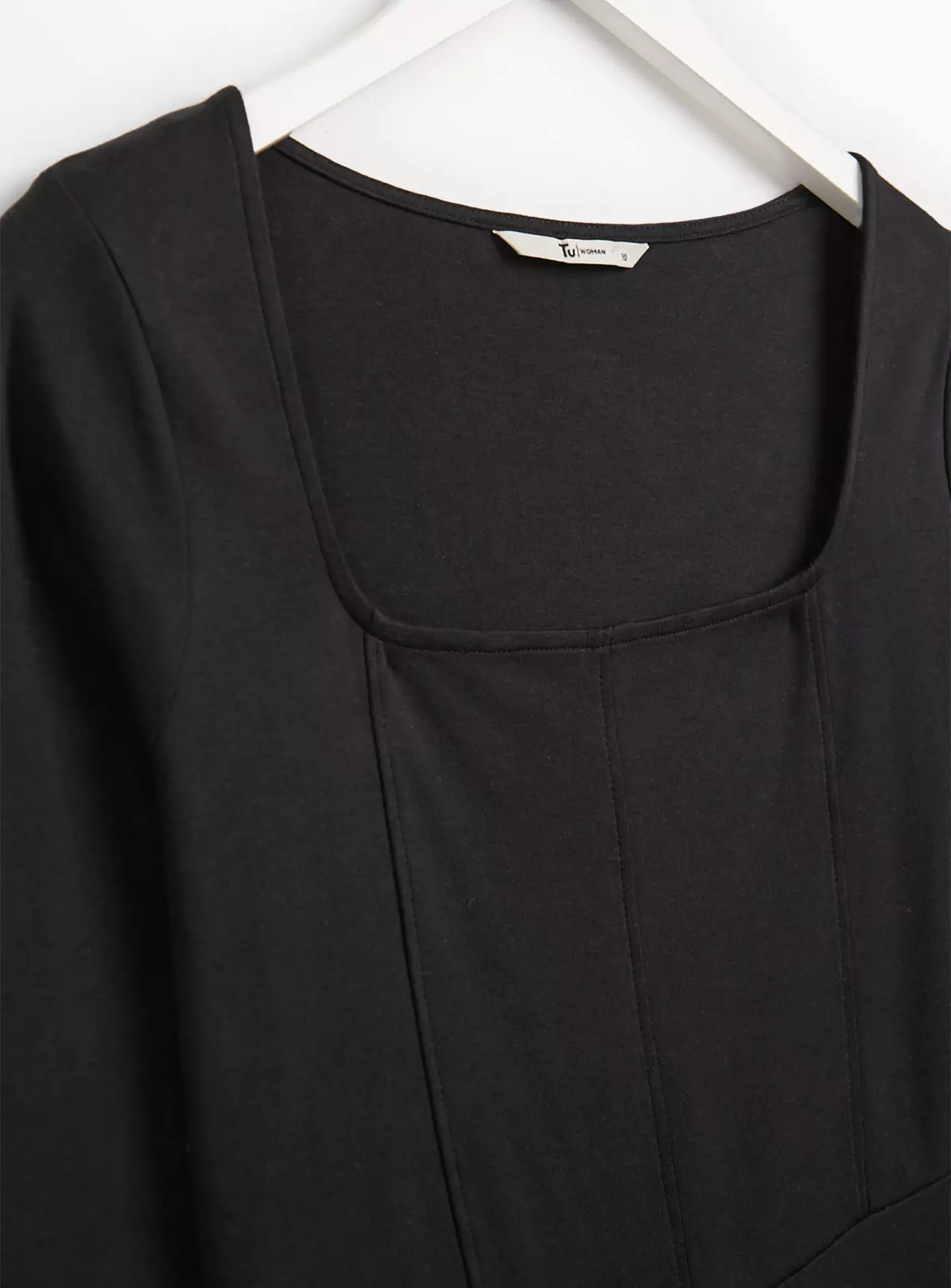 Black A Line Jersey Midi Dress 8 7 Black A Line Jersey Midi Dress 8 - Image 5