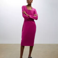 FINERY Fuchsia Pink Glain Ponte Jersey Dress 16 -Chic Elixir Sales Store tuc142665585 Bright20Pink R Z001A