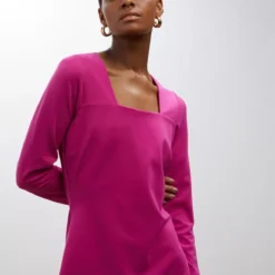 FINERY Fuchsia Pink Glain Ponte Jersey Dress 16 -Chic Elixir Sales Store tuc142665585 Bright20Pink R Z002A