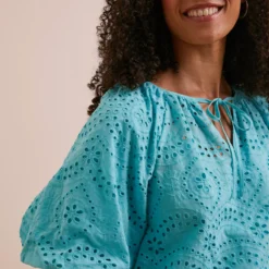 Everbelle Blue Broderie Mini Dress 8 8 Everbelle Blue Broderie Mini Dress 8 -Chic Elixir Sales Store tuc142750771 Blue R Z003A 1