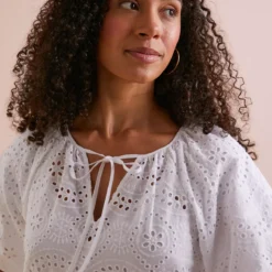 Everbelle White Broderie Mini Dress 18 -Chic Elixir Sales Store tuc142750851 White R Z003A