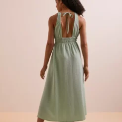 Everbelle Sage Green Backless Midi Dress 6 -Chic Elixir Sales Store tuc142752312 Green R Z004A