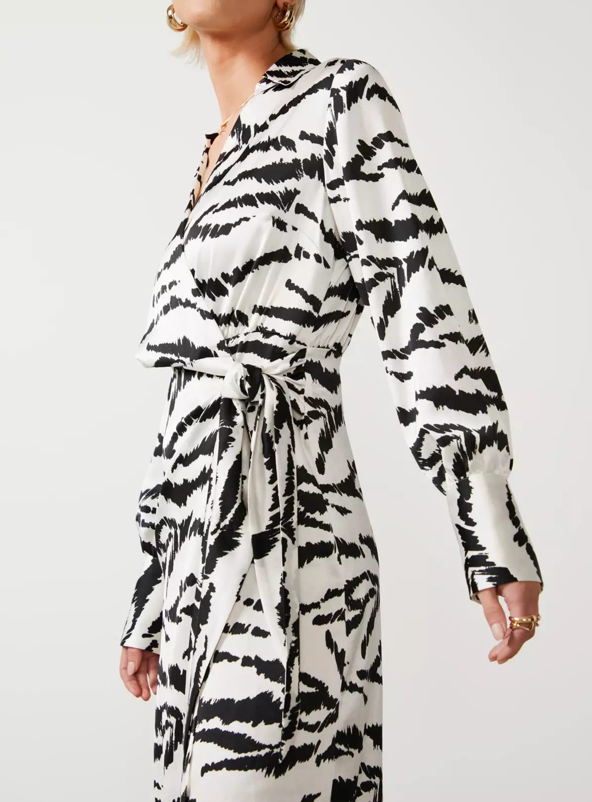 For All The Love Zebra Print Satin Tie Shirt Dress 18 3 For All The Love Zebra Print Satin Tie Shirt Dress 18